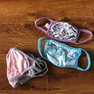 set of 5 kids cloth masks